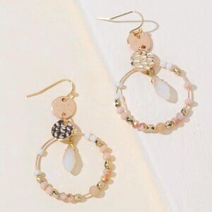 Stacy's Medallion Dangle Blush Pink Earrings Fashion Jewelry Y2K Boho Chic